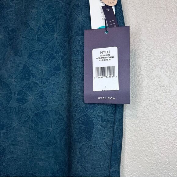 NYDJ Modern Legging Pull on Jeans Cheshire Hill Dark Teal Green Size 8 NWT $99 - Picture 7 of 11